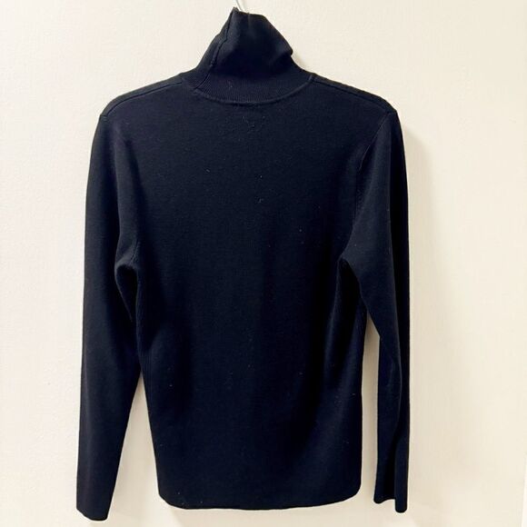 Chicos Black Turtleneck Sweater - Size 2 - Picture 1 of 4